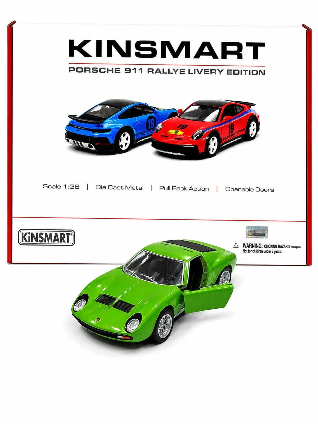 Kinsmart Lamborghini Miura P400 (Lime Green) 1/36 Scale Diecast Model