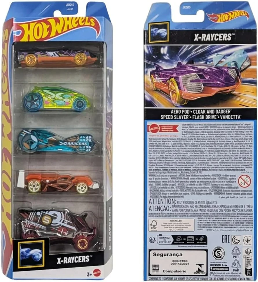 Hot Wheels X-Raycers 5-Pack 1/64 Scale Diecast Model