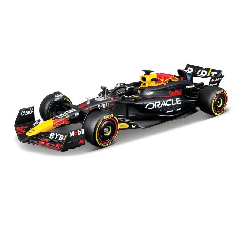 Bburago Oracle Red Bull Racing F1 Car with Max Verstappen Driver Figure 1:24 1/24 diecast model view 2