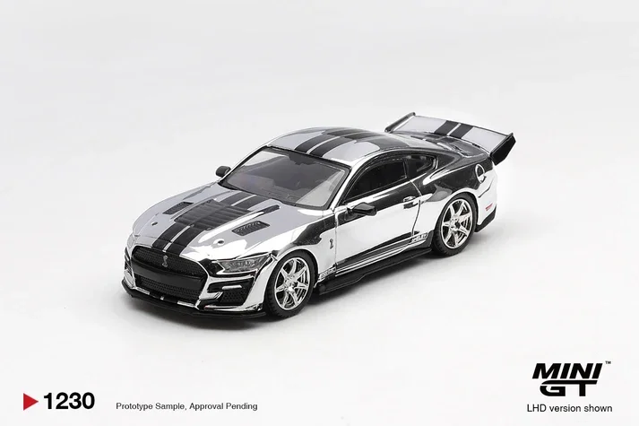 Mini GT #1230 Shelby GT500 Dragon Snake Concept 2020 - Chrome Silver 1/64 Scale Diecast Model