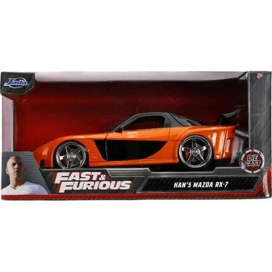 Jada Fast & Furious: Han's Mazda RX-7 (Orange/Black) 1/32 Scale Diecast Model