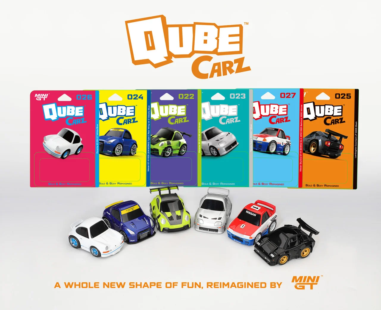 Mini GT QubeCarz Combo 005 Assortment Set (24 Pcs / 6 Styles) 1/64 Scale Diecast Model