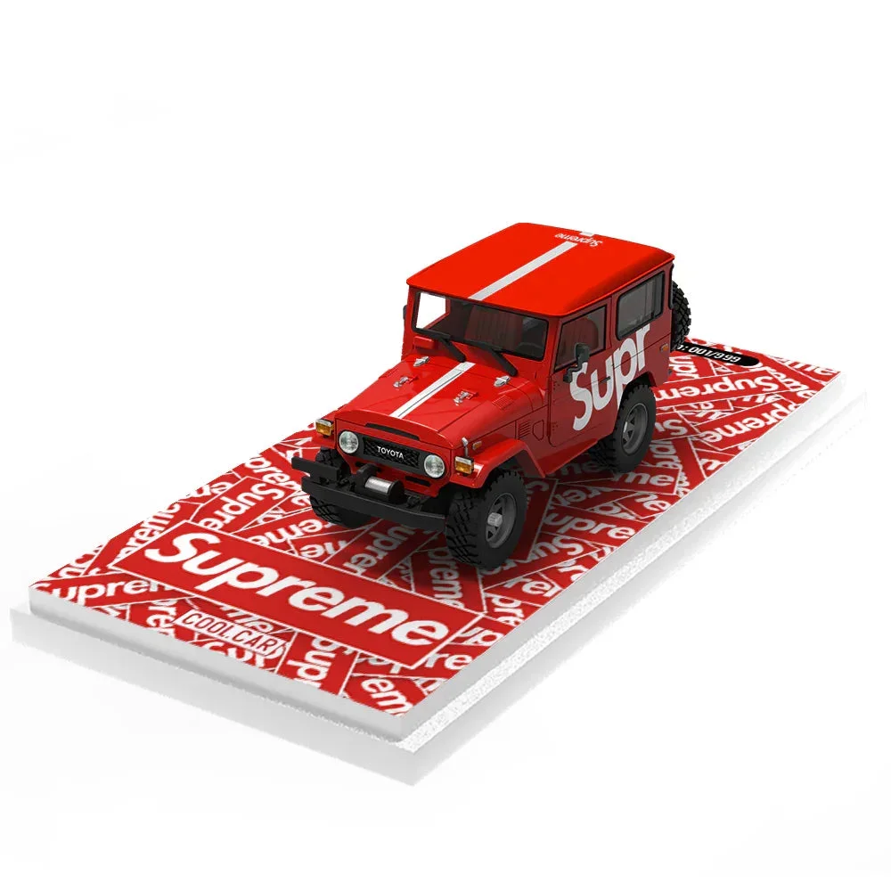 COOLCAR Toyota FJ40 "Supreme" Edition (Red) 1/64 diecast model view 2