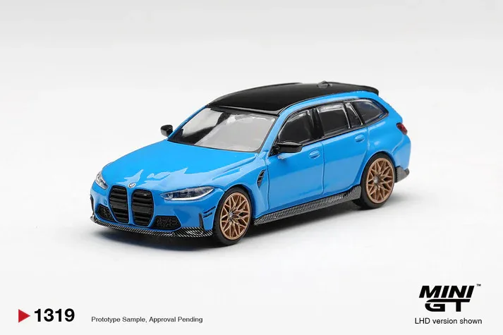 BMW M3 M Performance Touring Riviera Blue - Mini GT 1/64 Scale Diecast Model