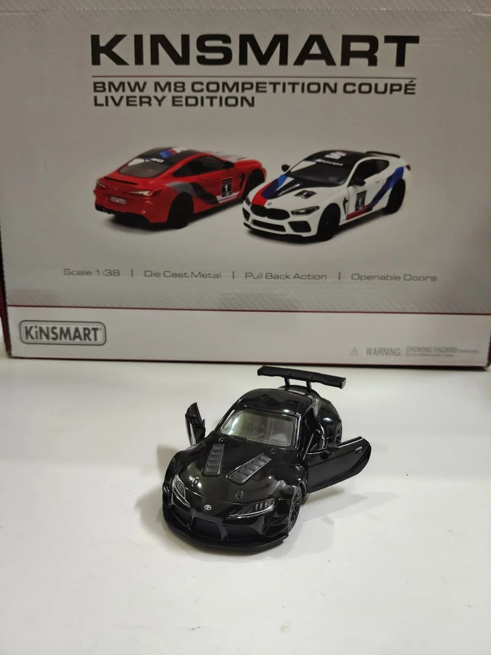 Kinsmart Toyota GR Supra (Gloss Black) 1/36 Scale Diecast Model