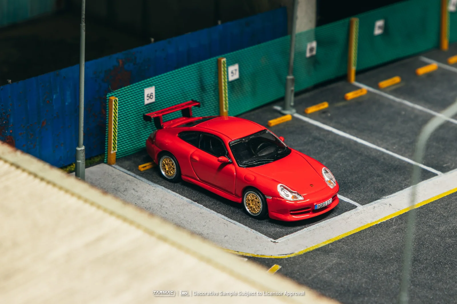 Porsche 911 GT3 (Type 996) Guards Red - Tarmac Works 1/64 Scale Diecast Model