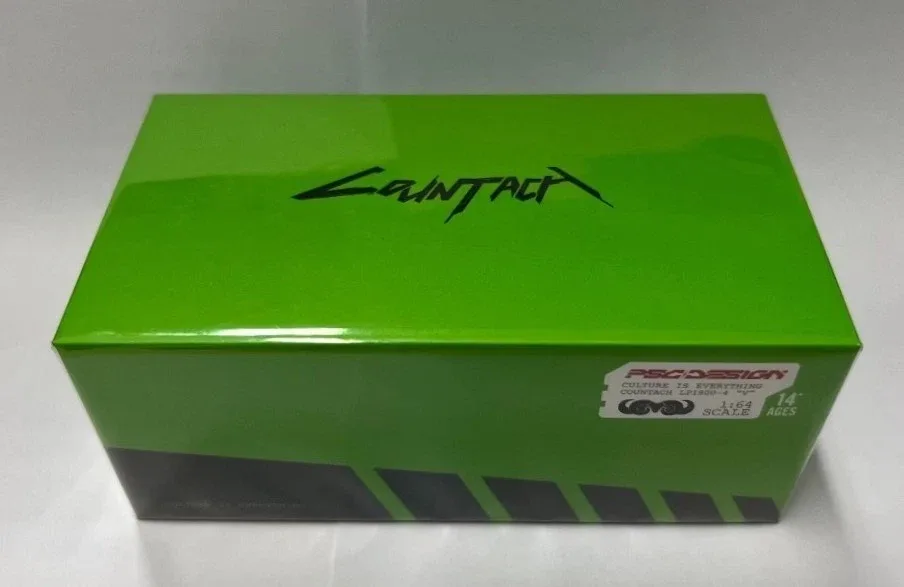 TimeMicro × Psc Design Lamborghini Countach Lpi 800-4 V (metallic green) 1/64 diecast model view 2