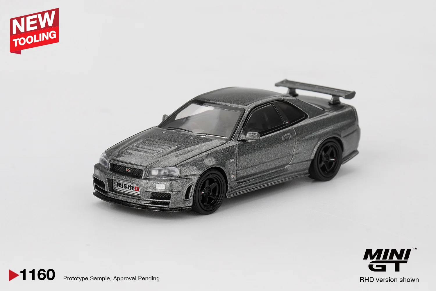 Nissan Skyline GTR Gray R34 - Mini GT 1/64 Scale Diecast Model