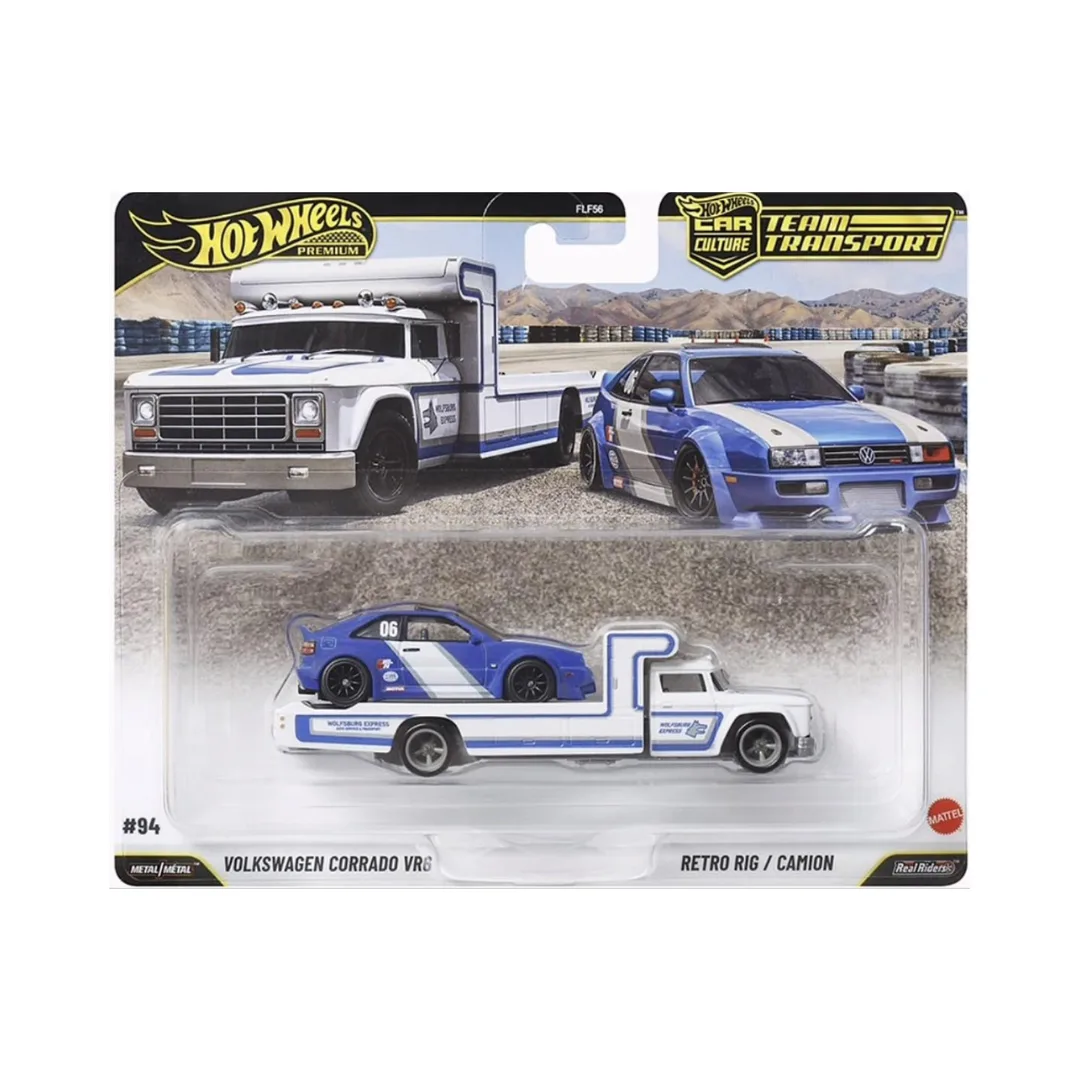 Hot Wheels Hot Wheels Premium Team Transport Volkswagen Corrado VR6 – Retro Rig  1/64 Scale Diecast Model