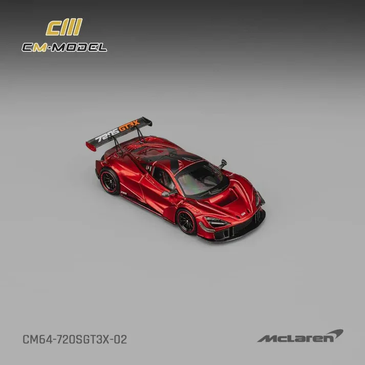 CM Model Mclaren 720SGT3X - Red 1/64 Scale Diecast Model