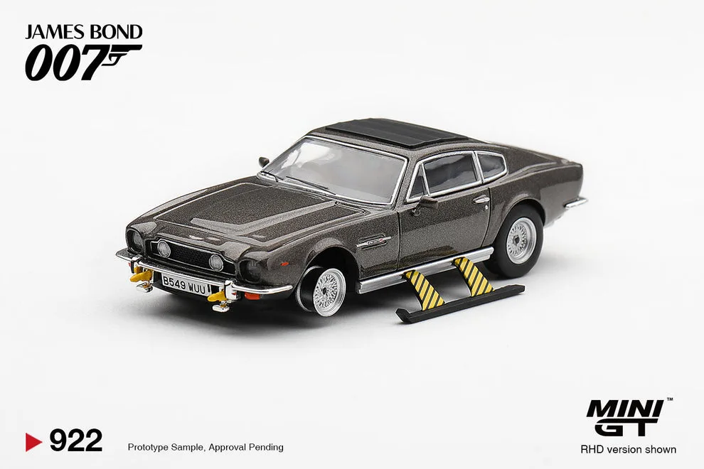 Mini GT Aston Martin V8 Vantage "The Living Daylights" (Weapons On) James Bond 007 movie 1987 1/64 Scale Diecast Model