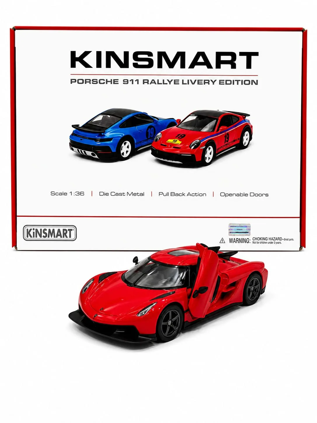 Kinsmart Koenigsegg Jesko (Red/Black) 1/36 Scale Diecast Model
