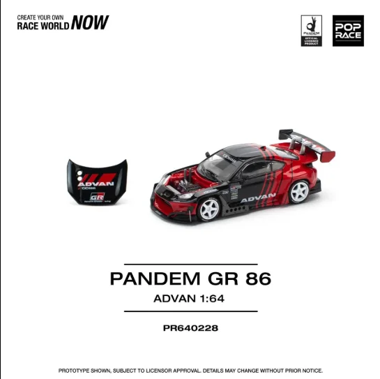 Pandem GR 86 Advan Livery - Pop Race 1/64 Scale Diecast Model