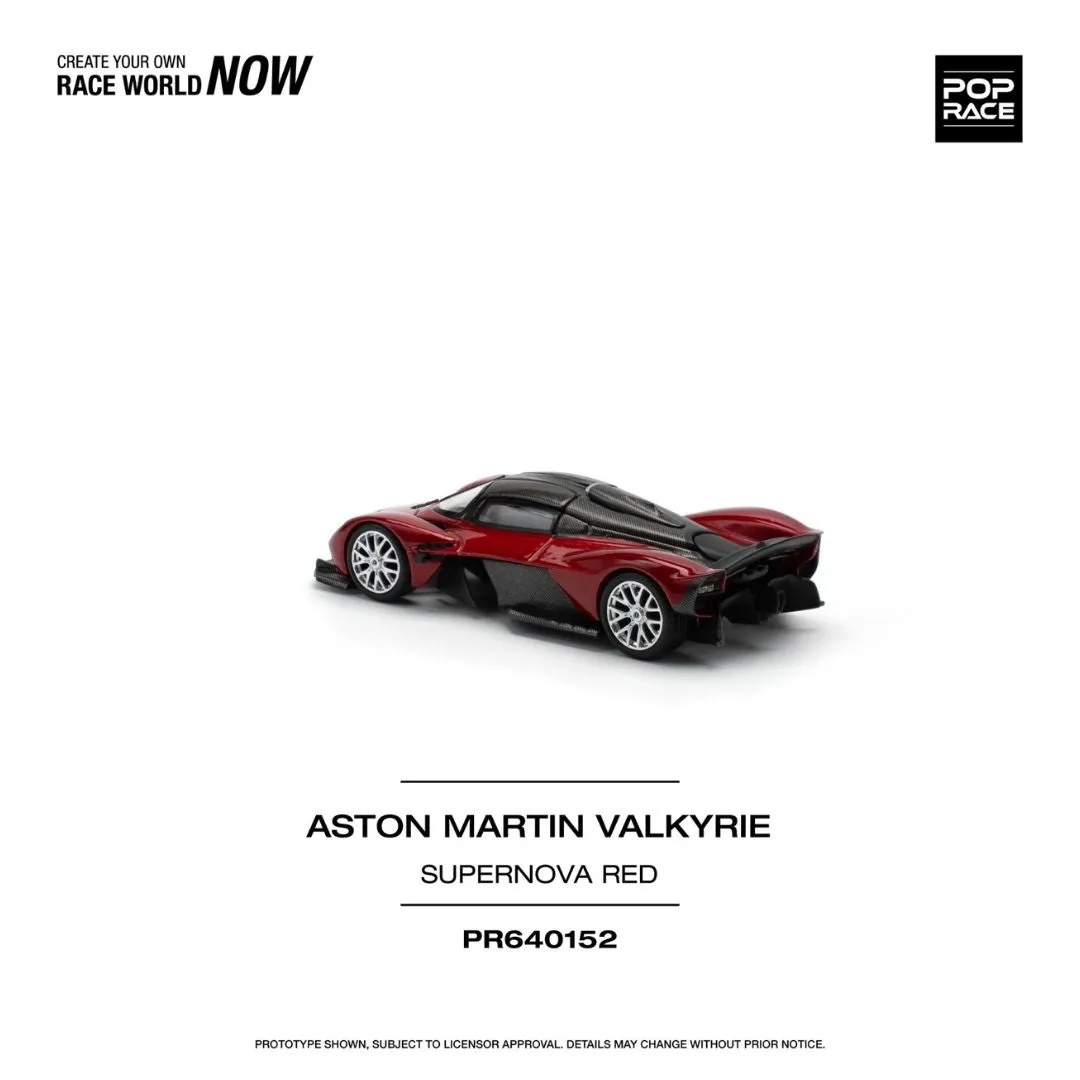 Pop Race Aston Martin Valkyrie Red 1/64 diecast model view 2