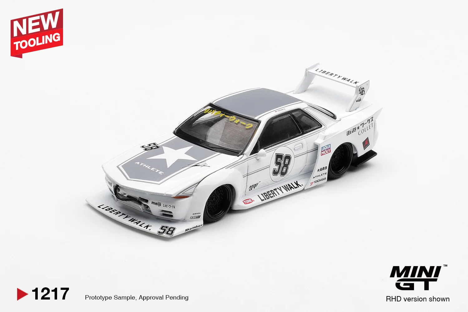 Mini GT #1217 Nissan GT-R32 LB-Kaido Works Tas 2025 1/64 Scale Diecast Model
