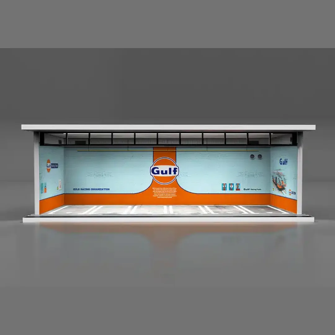 Accessories Gulf Garage Diorama 1/64 Scale Diecast Model