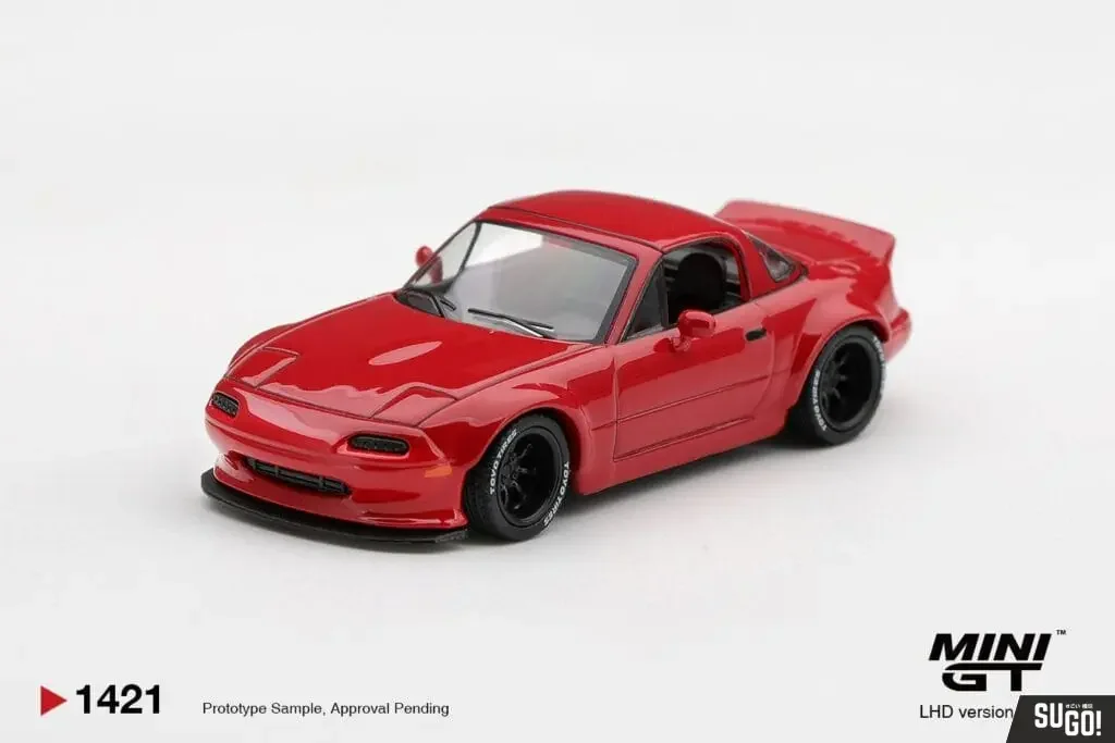 Mini GT #1421 Mazda Mx-5 (na) Pandem - Classic Red 1/64 Scale Diecast Model