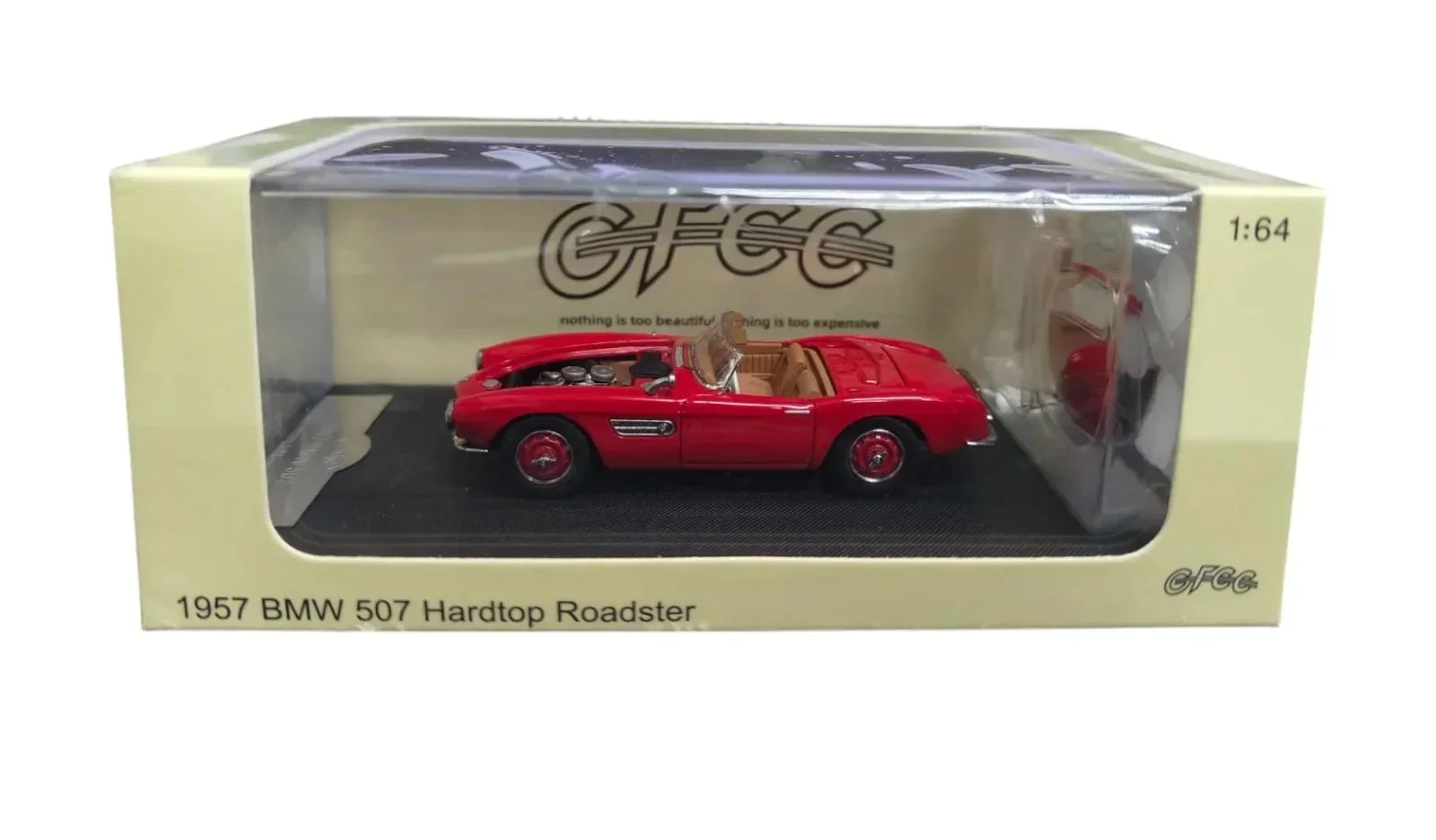 GFCC 1957 BMW 507 Hardtop Roadster (Red) 1/64 Scale Diecast Model