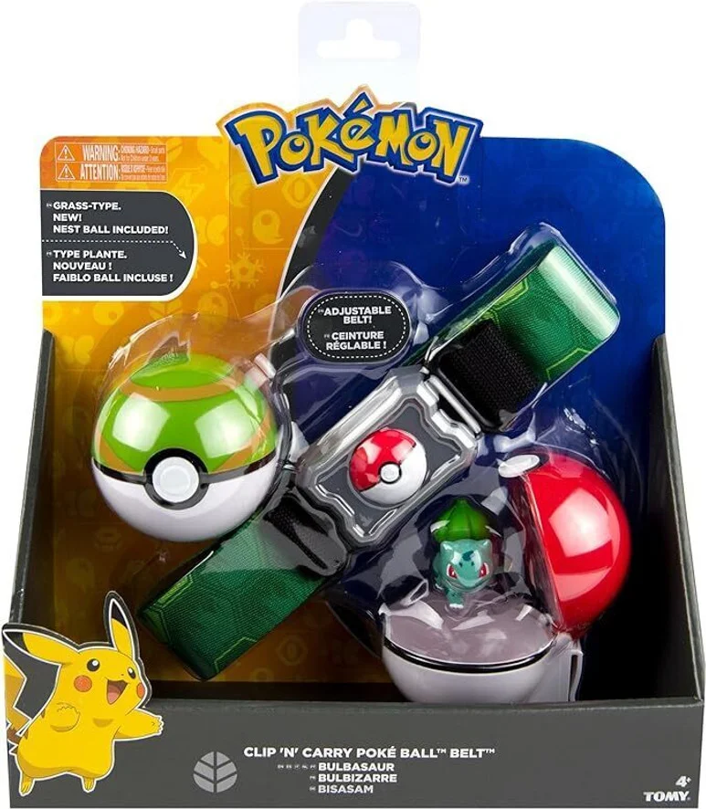 TOMY Pokémon Clip 'n' Carry Poké Ball Belt - Bulbasaur Scale Diecast Model
