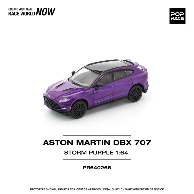 Aston Martin DBX 707 Purple - Pop Race 1/64 Scale Diecast Model